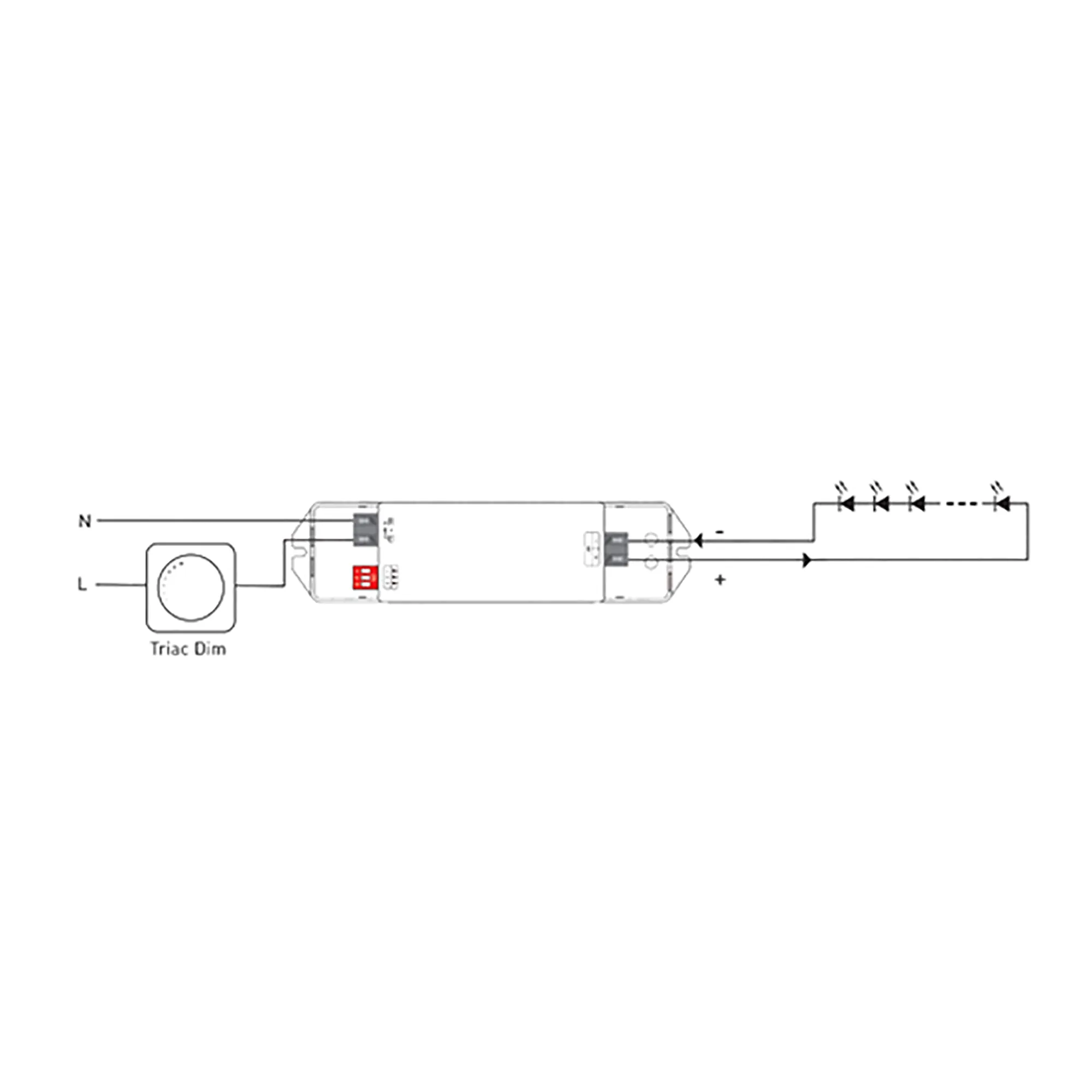 Triac/ELV PWM 1.05-10W C. Current Dimmable Driver, 3-24Vdc, 350-700mA, 200-240Vac input, IP44. TD-10-350-700-E1P1  LTECH Triac Constant Current